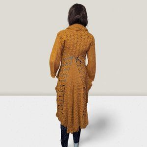 Hand Crafted Long Crochet Bridal Sweater S